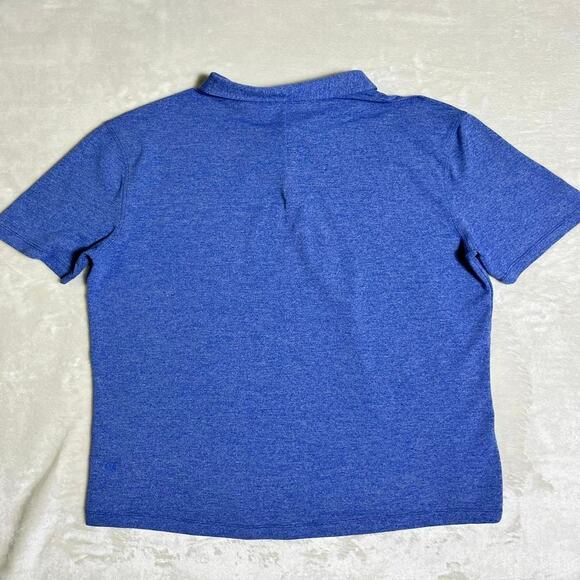 Lululemon Evolution Short Sleeve Polo Men's M Heathered Blue Performance Stretch - Picture 3 of 7